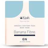 KIAH Organic Sanitary Pads - XXL | 320 mm | Premium Breathable Rash Free