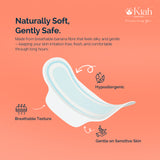 KIAH Organic Sanitary Pads - XXL | 320 mm | Premium Breathable Rash Free