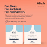 KIAH Organic Sanitary Pads - XXL | 320 mm | Premium Breathable Rash Free