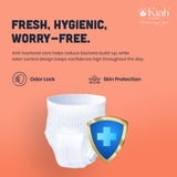 KIAH Pant Style Adult Diapers - Size M | 2N Packs | Travel Pack