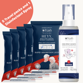Independent Elderly Care Travel Combo | 5x Adult pant diapers (2N) + 110 ml Toilet Sanitiser