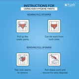 KIAH Pant Style Adult Diapers - Size M | 2N Packs | Travel Pack