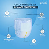 KIAH Pant Style Adult Diapers - Size M | 2N Packs | Travel Pack