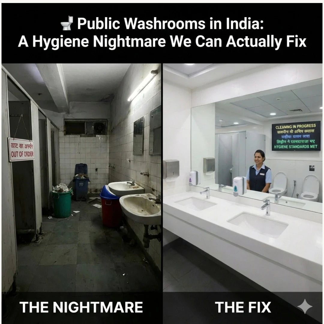 🚽 Public Washrooms in India: A Hygiene Nightmare We Can Actually Fix