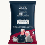 KIAH Tape Style Adult Diapers - size M | 2N Packs | Travel Pack