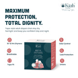 KIAH Tape Style Adult Diapers - size M | Pack of 2 | Add on