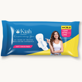 KIAH Soft Touch Sanitary Pads - XL Dry secure | 280 mm | Heavy Flow | Breathable | Rash Free
