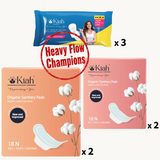 Heavy Flow Champions Combo | 2x Organic XL(18N), 2x Organic XXL(18N), 3x XL Quick dry (8N)