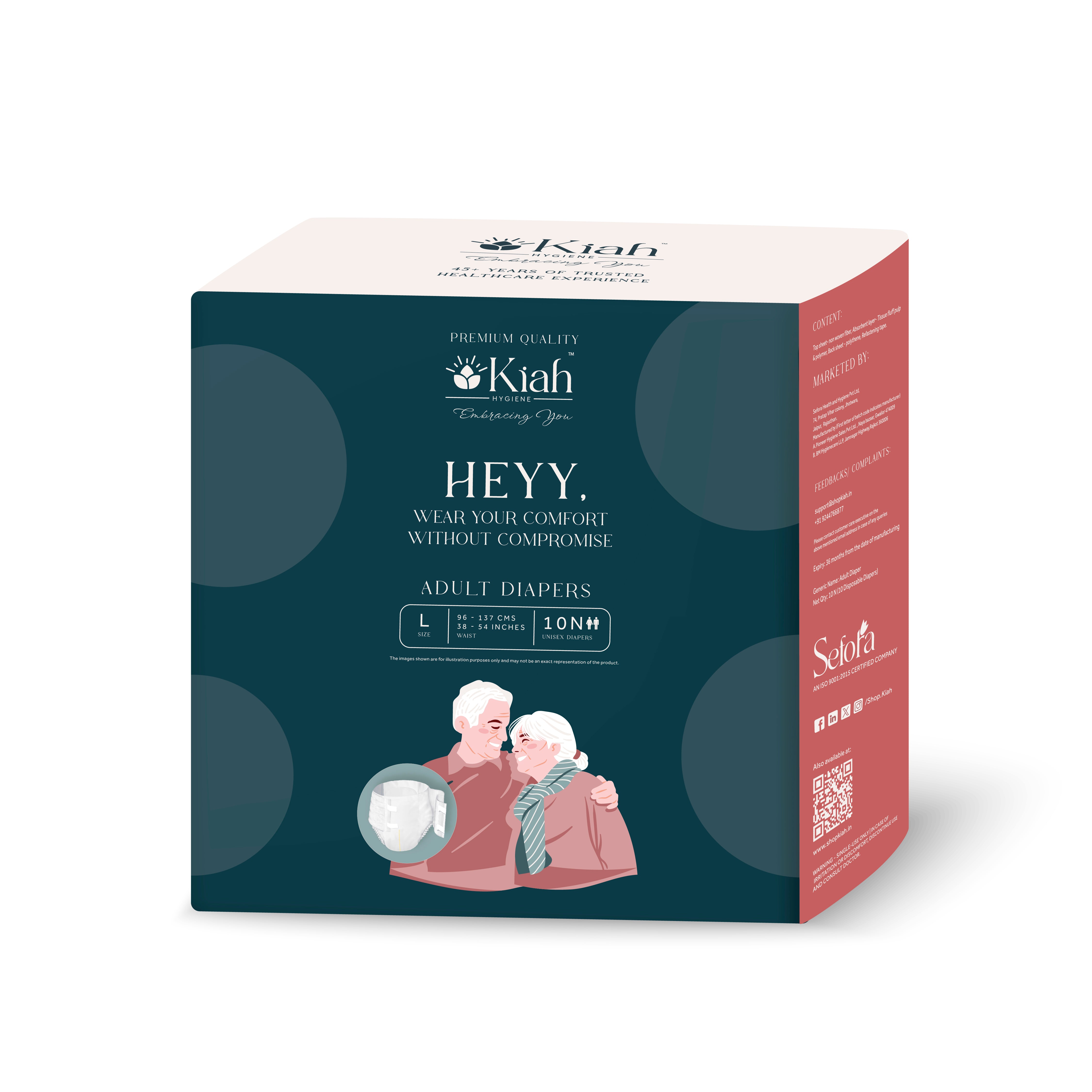 Adult Tape Style Diapers - L