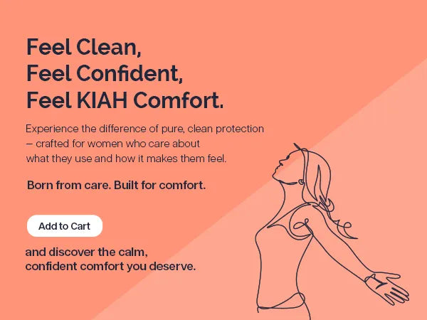 Kiah Comfort Organic Sanitary Pads - XL | 280 mm | Premium Breathable Rash Free