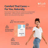 KIAH Organic Sanitary Pads - XXL | 320 mm | Premium Breathable Rash Free