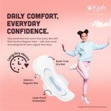 KIAH Soft Touch Sanitary Pads - Size Regular (R) | 240 mm | Quick Dry Comfort | Leak Proof