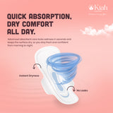 KIAH Soft Touch Sanitary Pads - Size Regular (R) | 240 mm | Quick Dry Comfort | Leak Proof