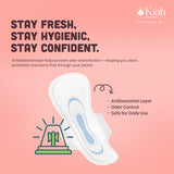KIAH Soft Touch Sanitary Pads - Size Regular (R) | 240 mm | Quick Dry Comfort | Leak Proof