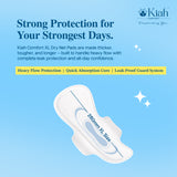 KIAH Soft Touch Sanitary Pads - XL Dry secure | 280 mm | Heavy Flow | Breathable | Rash Free