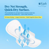 KIAH Soft Touch Sanitary Pads - XL Dry secure | 280 mm | Heavy Flow | Breathable | Rash Free